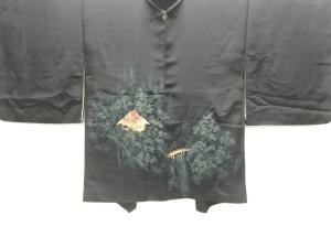 風景模様織出し一ツ紋絵羽織